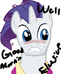 Size: 500x603 | Tagged: safe, artist:snowlanceofdreams, rarity, pony, g4, bathrobe, bed mane, clothes, elusive, robe, rule 63, solo