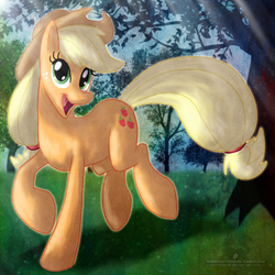 Size: 900x900 | Tagged: safe, artist:thepipefox, applejack, earth pony, pony, g4, female, solo