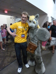 Size: 1280x1707 | Tagged: safe, derpy hooves, human, bronycon, bronycon 2012, g4, cosplay, fursuit, irl, irl human, photo