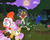 Size: 1280x1024 | Tagged: safe, artist:facelessjr, noi, pinkie pie, pipsqueak, piña colada, princess luna, pony, g4, bush, clothes, costume, egg, egg carton, everfree forest, moon, mushroom, nightmare night, prank, the legend of zelda, the legend of zelda: majora's mask, toilet paper, tree, troll, trolling, trolluna