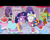 Size: 1280x1024 | Tagged: safe, artist:facelessjr, bon bon, rarity, sweetie drops, twilight sparkle, g4, alternate hairstyle, blushing, clothes, dress, fake screencap, hub logo, letterboxing, puffy sleeves