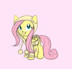 Size: 624x600 | Tagged: safe, artist:carnifex, fluttershy, g4, bottomless, clothes, hoodie, partial nudity, simple background, sweatershy