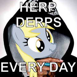 Size: 1548x1548 | Tagged: safe, artist:fronzel, derpy hooves, pegasus, pony, g4, female, mare, snoop dogg, solo