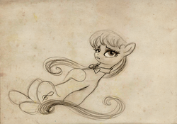 Size: 800x559 | Tagged: safe, artist:foxinshadow, octavia melody, earth pony, pony, g4, female, monochrome, sketch, solo