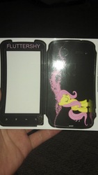 Size: 902x1600 | Tagged: safe, fluttershy, pegasus, pony, g4, eyes closed, female, folded wings, mare, phone case, phone cover, photo, solo, wings