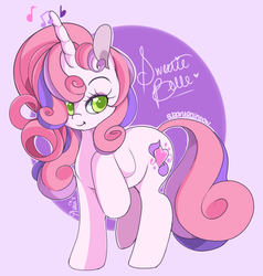 Size: 745x782 | Tagged: safe, artist:sugaryrainbow, sweetie belle, pony, unicorn, g4, alternate cutie mark, cutie mark, female, older, solo