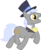 Size: 779x943 | Tagged: safe, caesar, count caesar, earth pony, pony, g4, hat, male, monocle and top hat, side view, simple background, solo, stallion, transparent background