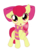 Size: 561x743 | Tagged: safe, artist:nessia, apple bloom, earth pony, pony, g4, adorabloom, blushing, clothes, cute, female, scarf, simple background, solo, transparent background, vector