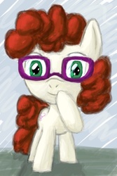 Size: 378x566 | Tagged: artist needed, safe, twist, earth pony, pony, g4, female, filly, glasses, looking at you, solo