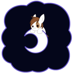 Size: 2500x2500 | Tagged: safe, artist:thedeseasedcow, pipsqueak, g4, chibi, high res, moon