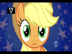 Size: 290x217 | Tagged: safe, edit, edited screencap, screencap, applejack, earth pony, pony, g4, animated, eyes, female, hypnosis, join the herd, join us, one of us, solo, swirls