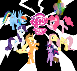 Size: 3350x3092 | Tagged: safe, artist:thedeseasedcow, applejack, fluttershy, pinkie pie, rainbow dash, rarity, twilight sparkle, pony, fighting is magic, g4, female, high res, mane six