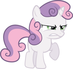 Size: 5643x5314 | Tagged: dead source, safe, artist:quanno3, sweetie belle, pony, unicorn, g4, absurd resolution, angry, female, filly, raised hoof, simple background, solo, transparent background, vector