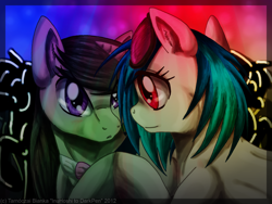 Size: 2000x1500 | Tagged: safe, artist:inuhoshi-to-darkpen, dj pon-3, octavia melody, vinyl scratch, g4, female, lesbian, ship:scratchtavia, shipping