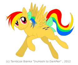Size: 800x669 | Tagged: safe, artist:inuhoshi-to-darkpen, skydancer, pegasus, pony, g1, g4, bow, female, flying, g1 to g4, generation leap, hair bow, mare, simple background, tail bow, transparent background