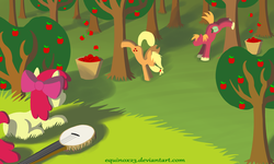 Size: 900x540 | Tagged: safe, apple bloom, applejack, big macintosh, earth pony, pony, g4, male, stallion