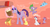 Size: 1762x966 | Tagged: safe, artist:cartoonlion, applejack, fluttershy, pinkie pie, rainbow dash, rarity, spike, twilight sparkle, earth pony, pegasus, pony, unicorn, g4, age regression, applejack's hat, baby, baby pony, book, cowboy hat, crying, fanfic art, female, filly, flying, hat, hat over eyes, magic, mama twilight, mane seven, panicking, pinkamena diane pie, telekinesis, unicorn twilight