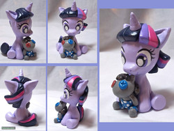 Size: 1024x768 | Tagged: safe, artist:cadmiumcrab, smarty pants, twilight sparkle, pony, g4, customized toy, filly, filly twilight sparkle, irl, photo, sculpture, toy