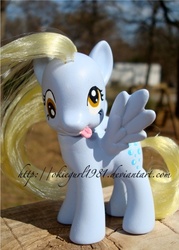 Size: 448x625 | Tagged: safe, artist:okiegurl1981, derpy hooves, pony, g4, customized toy, irl, photo, toy