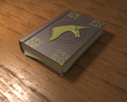 Size: 1280x1024 | Tagged: safe, artist:theonefreeman, 3d, book, cg, raytrace, render