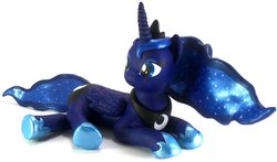 Size: 900x529 | Tagged: artist needed, safe, princess luna, pony, g4, customized toy, irl, photo, prone, sculpture, solo, toy