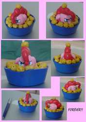 Size: 1130x1599 | Tagged: safe, pinkie pie, g4, customized toy, forever, irl, photo, sculpture, toy