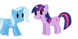 Size: 6000x3024 | Tagged: safe, artist:craftybrony, trixie, twilight sparkle, g4, absurd resolution, blushing, female, lesbian, ship:twixie, shipping