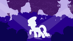 Size: 1920x1080 | Tagged: safe, artist:moabite, rarity, pony, unicorn, g4, carousel boutique, female, hooves, lineless, mare, night, night sky, open mouth, ponyville, sky, stars, wallpaper