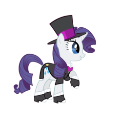 Size: 5000x5000 | Tagged: safe, artist:phantombadger, rarity, pony, unicorn, g4, absurd resolution, clothes, female, hat, mare, simple background, solo, spats, top hat, transparent background, tuxedo
