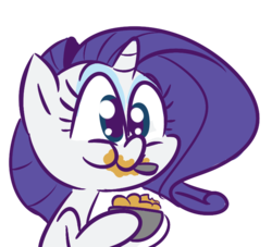 Size: 770x700 | Tagged: safe, artist:tess, rarity, pony, unicorn, g4, cereal, eating, female, mare, puffy cheeks, simple background, solo, transparent background