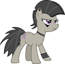 Size: 3333x3305 | Tagged: safe, artist:up1ter, octavia melody, earth pony, pony, g4, ear piercing, eyebrow piercing, female, high res, lip piercing, mohawk, piercing, punk, rocktavia, simple background, solo, transparent background