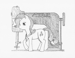 Size: 3218x2479 | Tagged: safe, artist:enigmaticthief, rarity, pony, g4, high res, sewing machine, solo