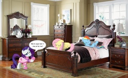 Size: 1980x1200 | Tagged: safe, fluttershy, rainbow dash, rarity, phoenix, pony, g4, bathrobe, bed, bedroom, clothes, female, irl, photo, ponies in real life, robe, sleeping, vector