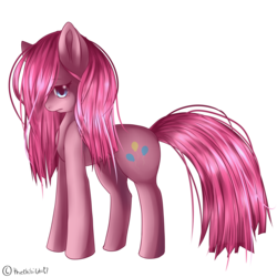 Size: 2500x2500 | Tagged: safe, artist:thechibicatz67, pinkie pie, earth pony, pony, g4, female, high res, loose hair, mare, pinkamena diane pie, simple background, solo, transparent background