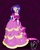 Size: 1167x1470 | Tagged: safe, artist:licoricebunny, rarity, human, g4, clothes, dress, female, gala dress, humanized, lipstick, pink lipstick, purple background, simple background, solo