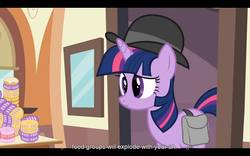 Size: 1024x640 | Tagged: safe, screencap, twilight sparkle, g4, mmmystery on the friendship express, youtube caption