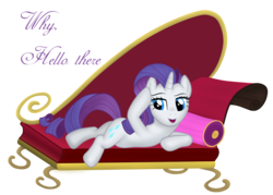 Size: 1400x1000 | Tagged: safe, artist:zonra, rarity, pony, unicorn, g4, fainting couch, female, horn, mare, simple background, solo, transparent background