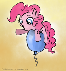 Size: 664x713 | Tagged: safe, artist:fongsaunder, pinkie pie, g4, balloon, filly, then watch her balloons lift her up to the sky