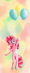 Size: 575x1375 | Tagged: safe, artist:marikaefer, pinkie pie, g4, balloon, then watch her balloons lift her up to the sky