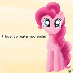 Size: 750x750 | Tagged: safe, artist:ratofdrawn, pinkie pie, earth pony, pony, g4, cute, diapinkes, female, looking at you, smiling, solo