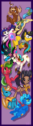 Size: 800x3000 | Tagged: safe, artist:vertizontal, oc, oc only, oc:cocoa steam, oc:pineapple splash, oc:steel masquerade, oc:sugar sprinkles, oc:sunny sweet, oc:tinker, pony, unicorn, clever heart, clothes, cocoa steam, egyptian, farafra, female, male, mare, neon brights, pineapple splash, scarf, stallion, steel masquerade, sugar sprinkles, sunny sweet, super fan, tinker, unshorn fetlocks