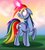 Size: 852x938 | Tagged: safe, artist:myhysteria, rainbow dash, pony, unicorn, g4, female, solo