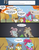 Size: 700x900 | Tagged: safe, artist:egophiliac, carrot cake, cup cake, pound cake, pumpkin cake, butterfly, earth pony, pony, unicorn, slice of pony life, g4, bow, broccoli, cake family, clothes, colt, comic, discorded, female, filly, food, hair bow, male, mare, older pound cake, older pumpkin cake, slice of life, stallion