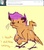 Size: 500x567 | Tagged: safe, artist:feathersandink, scootaloo, griffon, g4, ask, chuffin, that scootaloo