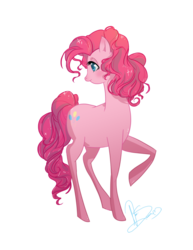 Size: 900x1165 | Tagged: safe, artist:nina-serena, pinkie pie, earth pony, pony, g4, female, mare, raised hoof, simple background, solo, transparent background