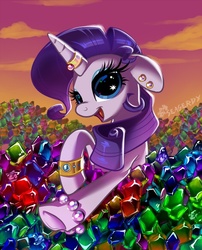 Size: 470x583 | Tagged: source needed, useless source url, safe, artist:seagerdy, rarity, pony, g4, gem, solo