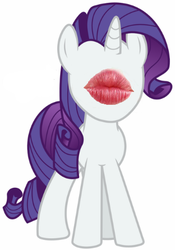 Size: 312x446 | Tagged: safe, rarity, pony, unicorn, g4, draw on me, female, lips, mare, puckered lips, simple background, solo, wat, white background