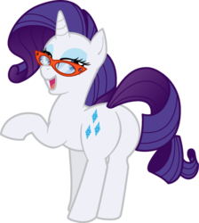 Size: 456x510 | Tagged: safe, artist:darkpandax, rarity, pony, unicorn, g4, butt, female, glasses, looking at you, looking back, looking back at you, mare, plot, rearity, simple background, solo, transparent background, vector