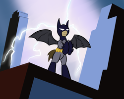 Size: 800x640 | Tagged: safe, artist:scherzo, batman, i am the night, ponified