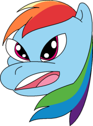 Size: 542x731 | Tagged: safe, artist:applebeans, rainbow dash, pegasus, pony, g4, female, ronbow dosh, simple background, solo, transparent background, vector